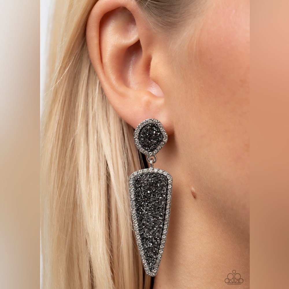 Druzy Earrings - Gold